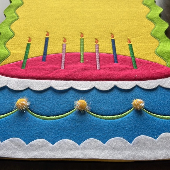 36” birthday cake table runner and birthday hat platter combo. - Picture 10 of 13